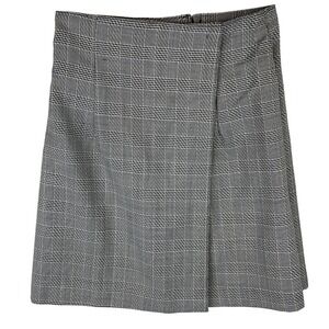 GSL Skirt‎ Womens Size 3 Plaid A Line Wrap Mini Knee Length Career